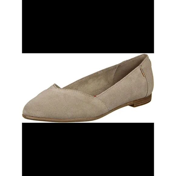 NWT TOMS Womens Beige Padded Julie Almond Toe Slip On Suede Flats 6.5 W - Picture 3 of 5